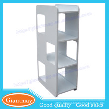 unique free standing metal chain store cosmetic shelf rack